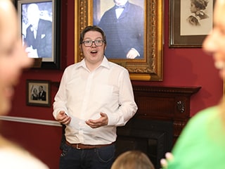 Visitors learning how to make Smithwicks beers at Smithwicks Experience Tour in Kilkenny